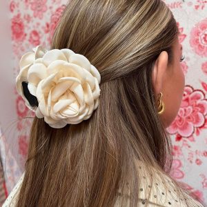 Hana Rose Hårklämma - Cream
