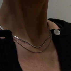 PCBINA Necklace - Silver Colour
