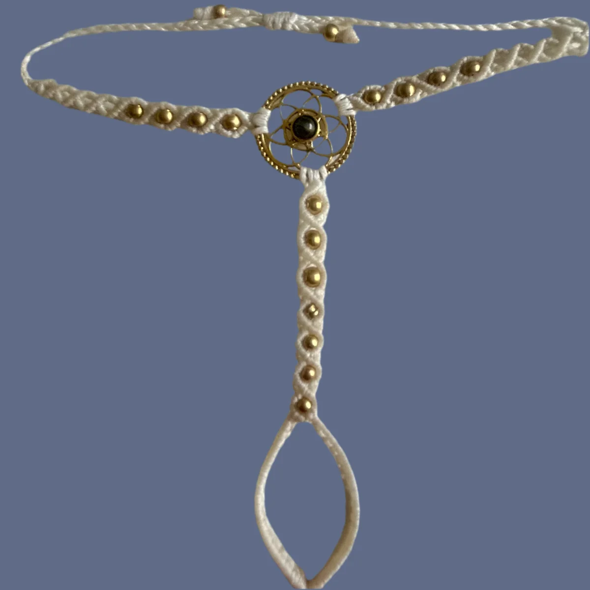 1. Flower of Life Handsmyckesarmband i makramé - Bild 8