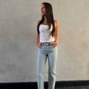 VMTESSA STRAIGHT Jeans - Light Blue Denim