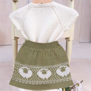 Stickat set Lammet kjol och topp – garnpaket i Bluum Pure Eco Baby Wool
