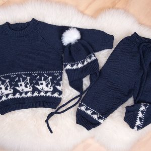 Stickat set Fiskebåt – garnpaket från Bluum i Baby Ull