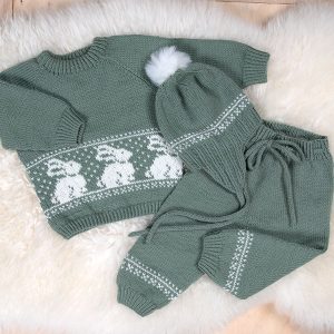 Stickat set Kanin – garnpaket i Bluum Pure Eco Baby Woo