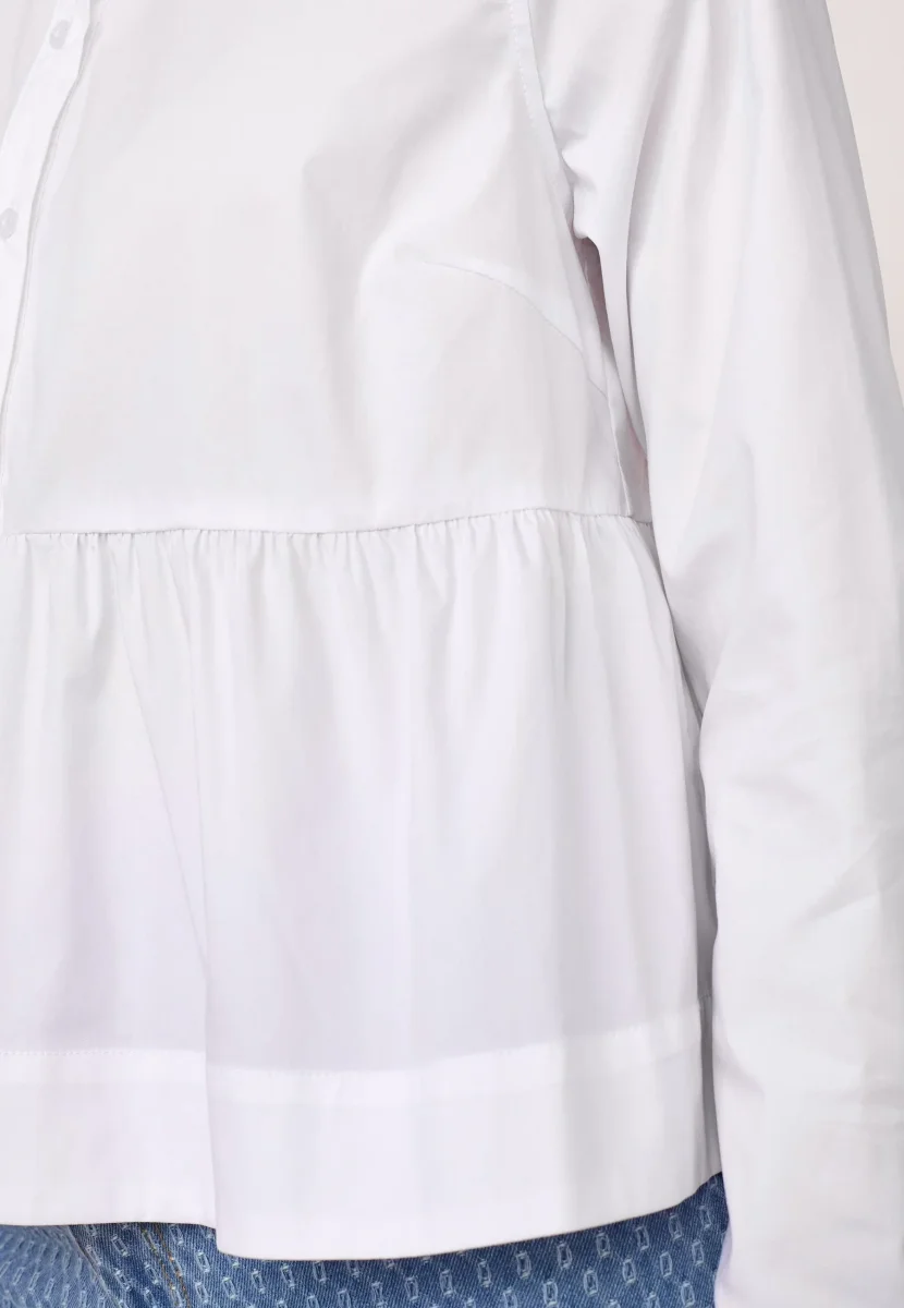 PoppyCC LS Flare Blouse - White - Bild 3