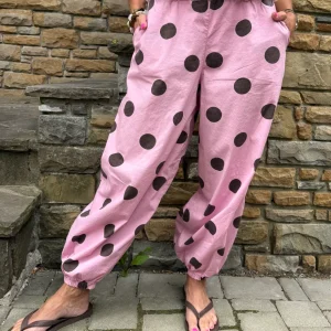ALLY balloon pant - Rose Dot