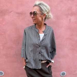 MANON loose shirt - Coffee