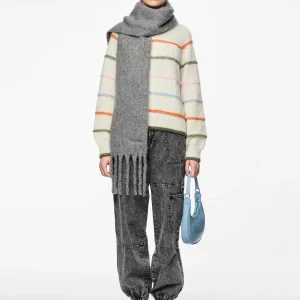 PCNILEA Scarf - Light Grey Melange