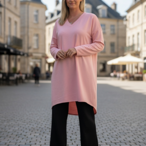 Alessia dress- V neck Pink