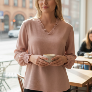 Vera V-neck rosa