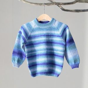 Stickad Tröja Färgspel – garnpaket i Bluum Soft Merino Ull