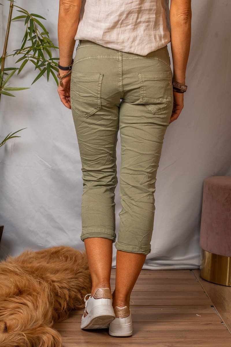 Trekvartsbyxor 1905 – Guldknappar – Khaki - Bild 5