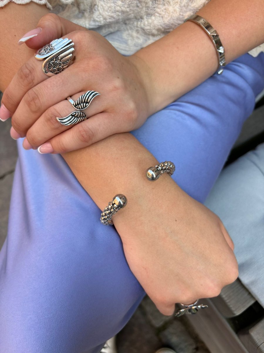 Armband – Textur – Silver