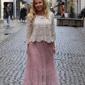 Tyllkjol med bling – Rosa