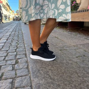 Sneakers med vit sula – 1198 – Svart