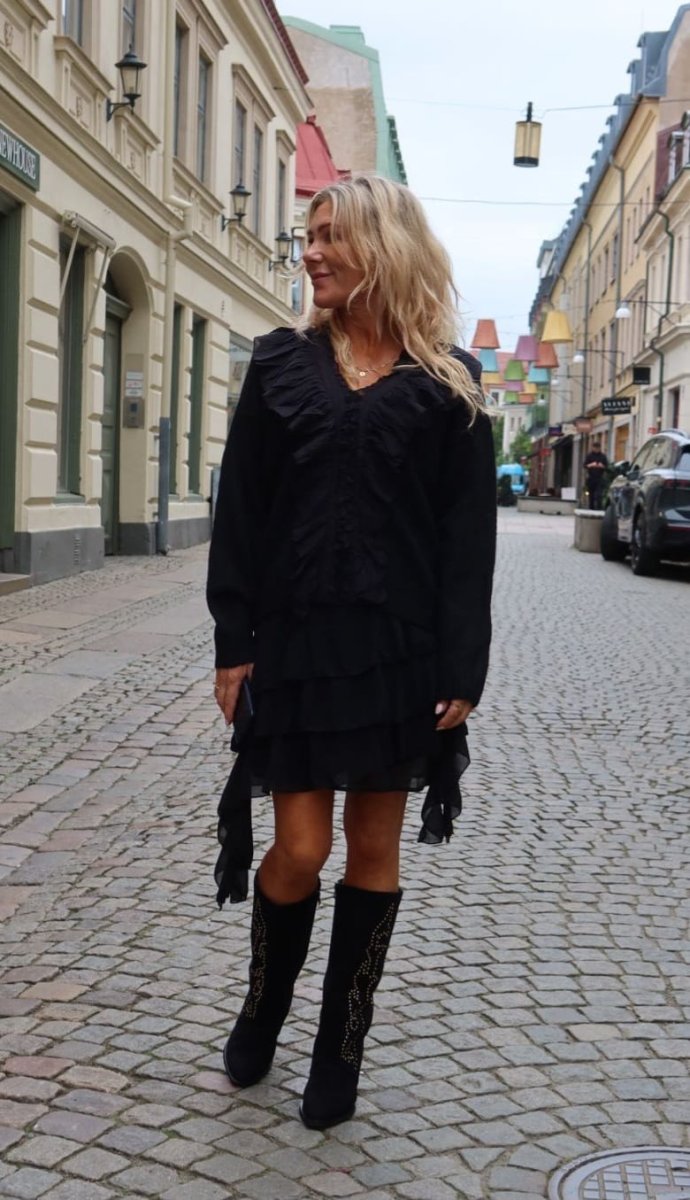 Stövlar med nitar i mockaimitation – Svart - Bild 6