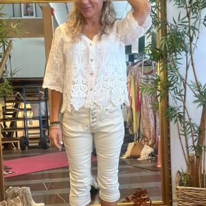 Trekvartsbyxor 1908 – Silverknappar – Beige